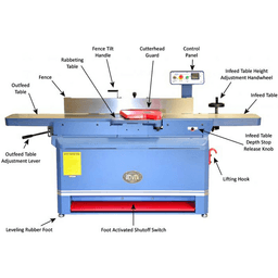 Oliver 16" 7.5HP/3 Phase Parallelogram Jointer with 4-Side Helical Cutterhead/Baldor Motor Alt 6 - Image