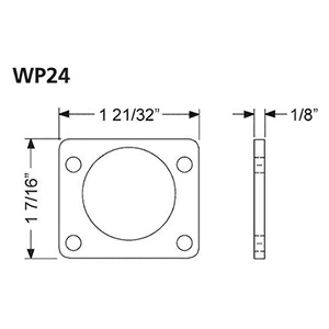 1/8" Plastic Spacer, White Alt 1 - Image