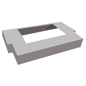 28-1/2" Silver-Metallic Rectangular Liner for Broan Units, 4" Height - Main Image