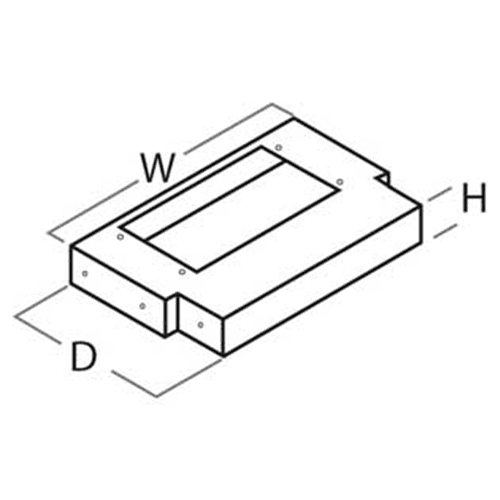 28-1/2" Silver-Metallic Rectangular Liner for Broan Units, 4" Height - Alt Image 1