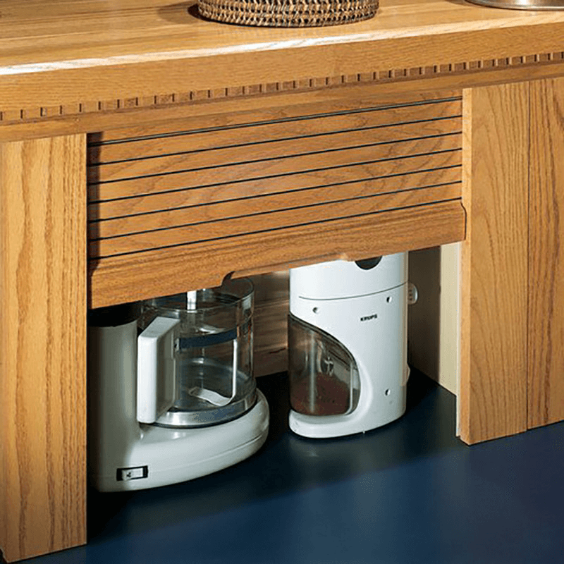 17" Veneer Door Corner Appliance Garage Kit, Maple - Alt Image 1