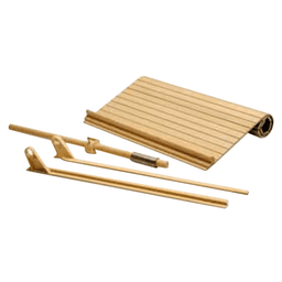 24" Solid Wood Tambour Door Kit, 3/4" Flat Slat, Maple - Alt Image 1