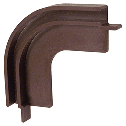 Flush-Mount Corner Tambour Track, Brown - Main Image