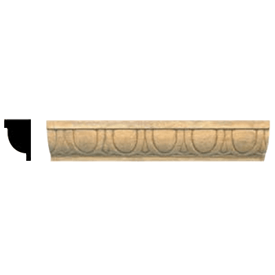 Customize Your Cabinets with Omega National's 96" x 3/4" Embossed Maple Moulding: Durable Solid Wood Moulding for Crown Trim Molding