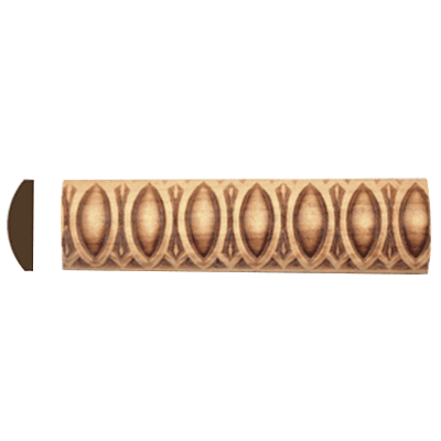 Omega National Red Oak Cove Molding - 96" x 1" Premium Embossed Molding for Custom Trim and Crown Insertion - Unfinished Wood