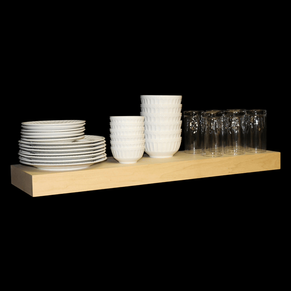Quality 2-1/2 x 10 x 36 Maple Finish Floating Shelf by Omega National