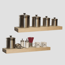 Stylish 2-1/2 x 10 x 36 Floating Shelf with Maple Finish by Omega National