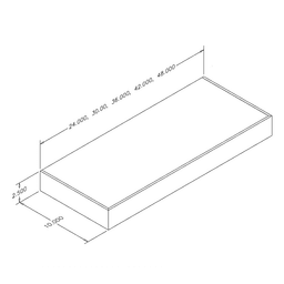 Versatile 2-1/2 x 10 x 36 Maple Finish Floating Shelf by Omega National