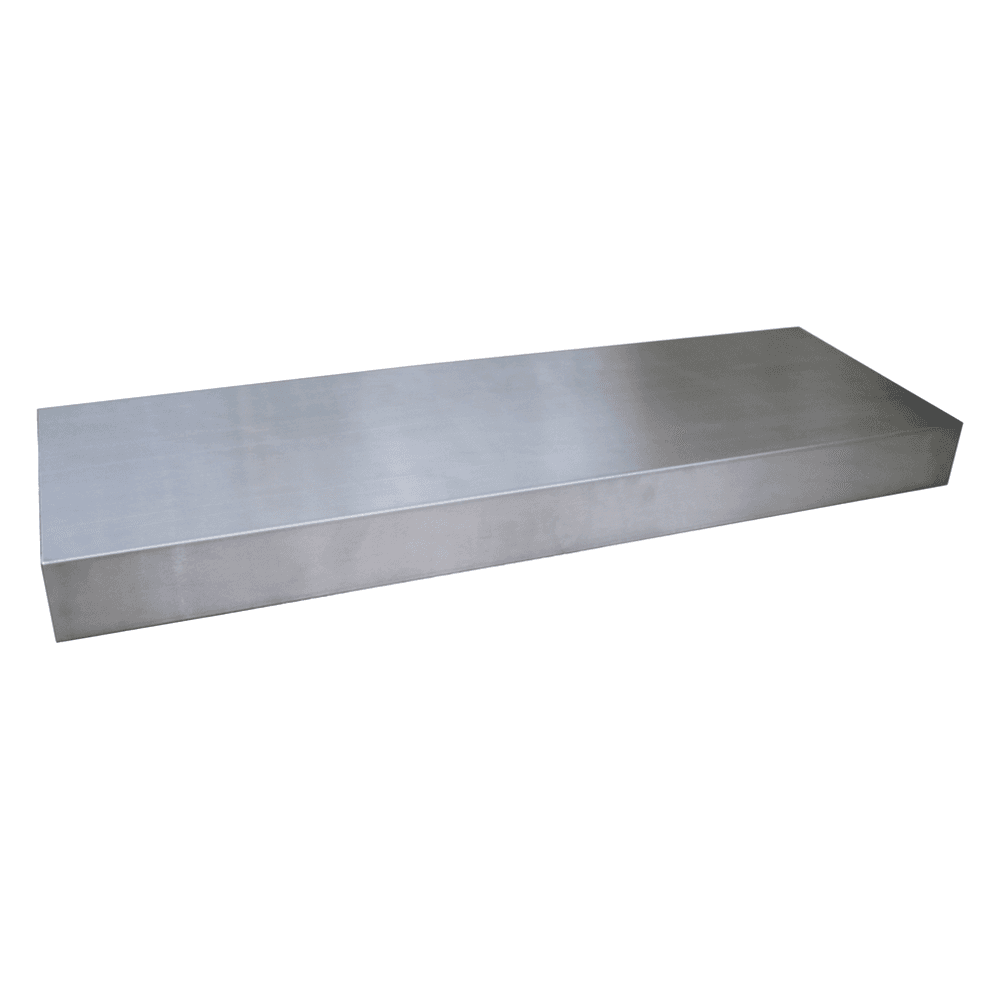 Contemporary stainless steel floating shelf by Omega National