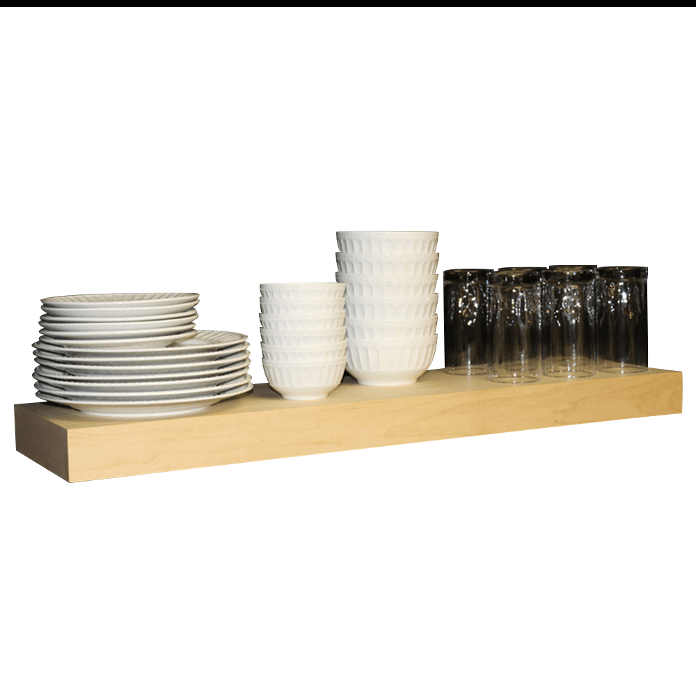 Omega National Floating Shelf in Maple Finish