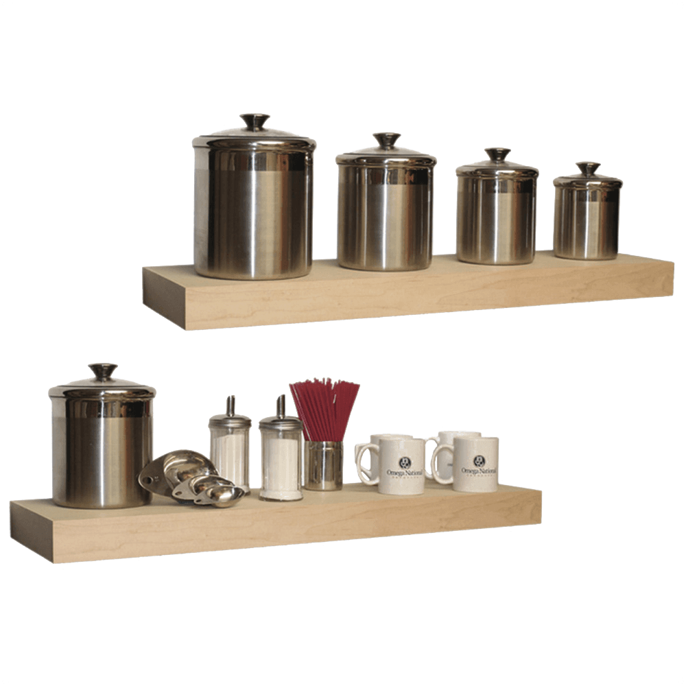 Sleek Maple Floating Shelf by Omega National