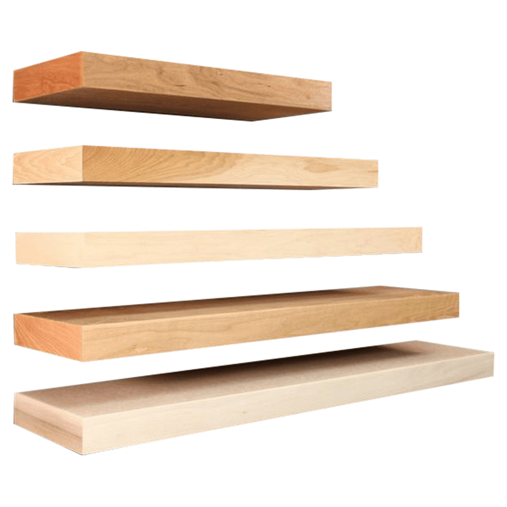 2-1/2" x 12" x 42" Wood Floating Shelf with Concealed Wall Mount Bracket, Rift White Oak Main - Image