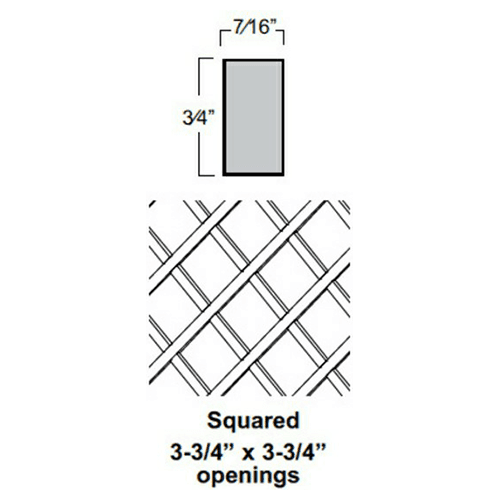 23&quot; x 42&quot; Wine Rack Lattice Panel with Squared Edge, Cherry - Alt Image 2
