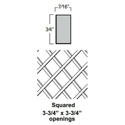 23&quot; x 42&quot; Wine Rack Lattice Panel with Squared Edge, Cherry - Alt Image 2
