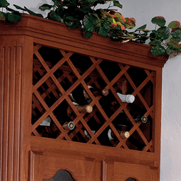 23" x 29" Standard Wine Lattice Panel with Square Edges, Oak, Single Panel - Alt Image 1
