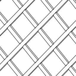 17" x 36" Standard Wine Lattice Panel with Square Edge, Hickory - Alt Image 2