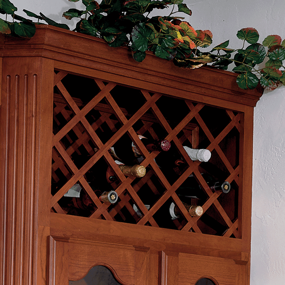 17" x 29" Standard Wine Lattice Panel with Square Edges, Cherry, Single Panel - Alt Image 1