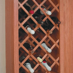 17" x 36" Wine Lattice Panel with Square Edges, Maple, Single Panel - Alt Image 1
