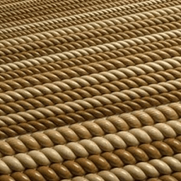 96" x 1/2" Split Rope Moulding, Hickory (4/box) - Main Image
