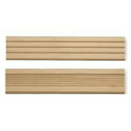 96" x 6" Beaded/Fluted Filler, Hickory (2/Box) - Main Image