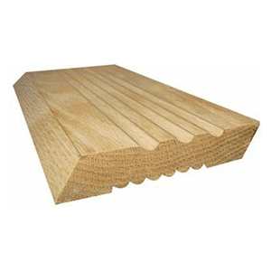 42" x 5" Angled Beaded/Fluted Filler, Hickory (2/Box) - Main Image
