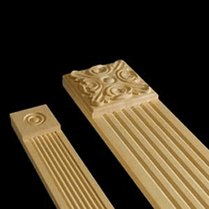 48" x 3" Beaded/Fluted Filler, Hickory - Main Image