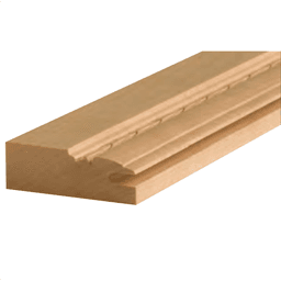 Red Oak Door Stile Molding with Bamboo Pattern - 96" x 3/4" - Omega National