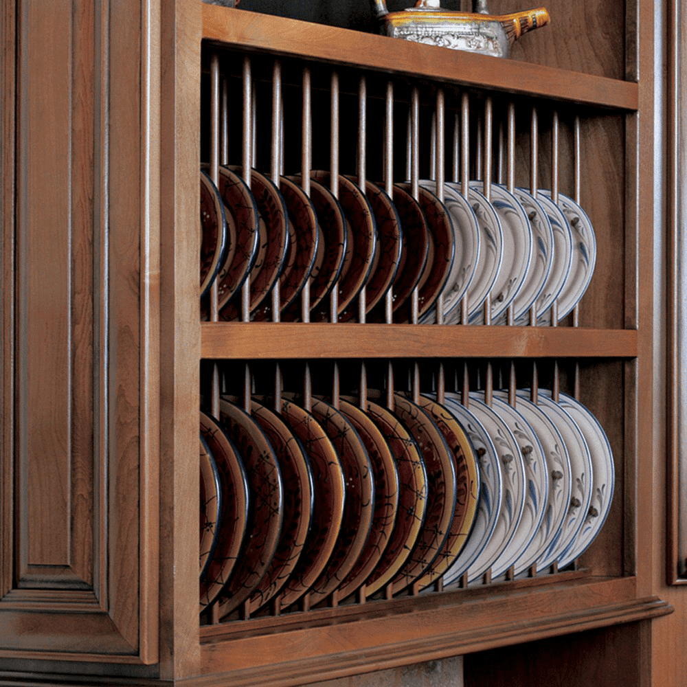 36&quot; Plate Display Rack, Hickory - Alt Image 2