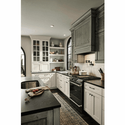 30" x 30" Estate Silver-Metallic Canopy Range Hood with Broan Liner, Maple Alt 2 - Image