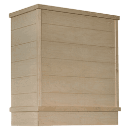 48" Modern Farmhouse Shiplap Straight Range Hood with Broan Liner, Alder Main - Image