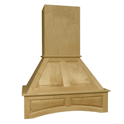 30" Silver-Metallic Arched Range Hood with Broan Compactible Liner, Hickory - Alt Image 1