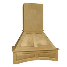 30" Silver-Metallic Arched Range Hood with Broan Compactible Liner, Maple - Main Image
