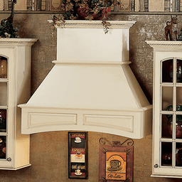 42" Silver-Metallic Arched Range Hood with Sirius Compatible Liner, Red Oak - Alt Image 1