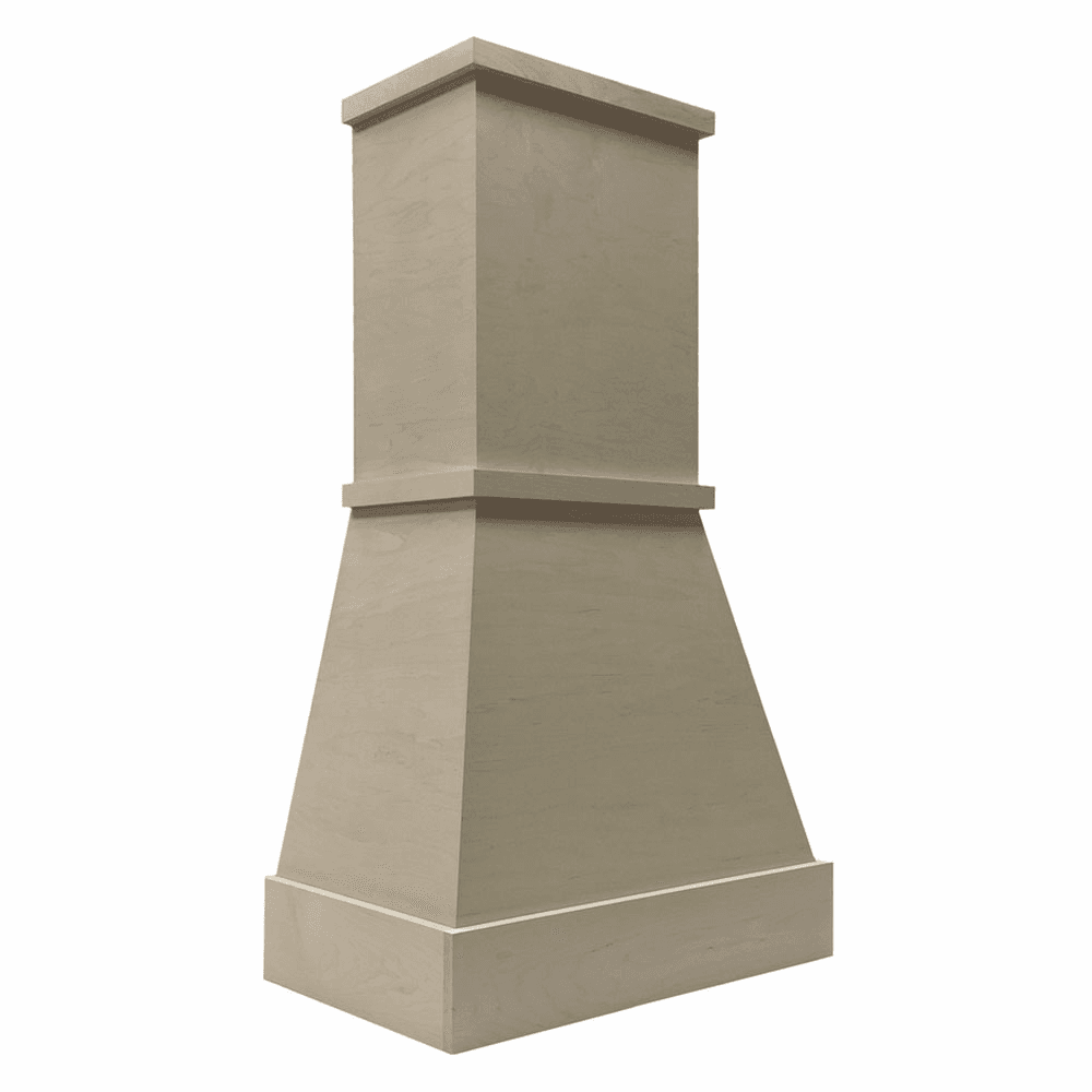 36" Modern Tapered Silver-Metallic Range Hood with Broan Liner, Maple Alt 1 - Image