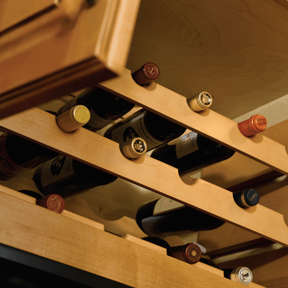 30" Seven Bottle Rack, Maple - Alt Image 1