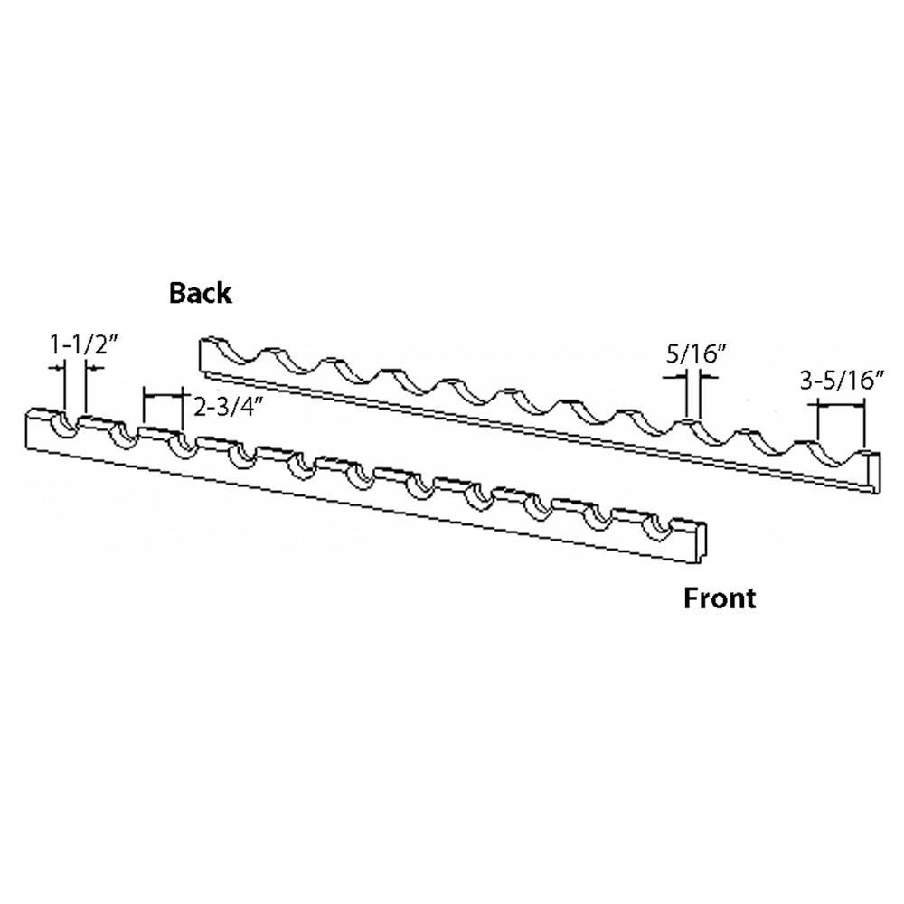 30" Seven Bottle Rack, Cherry - Alt Image 3
