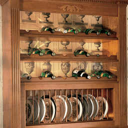 18" Four Bottle Rack, Hickory - Alt Image 2