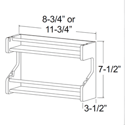 11-3/4" 2Tier Adjustable Spice Rack, Clear Maple - Alt Image 2