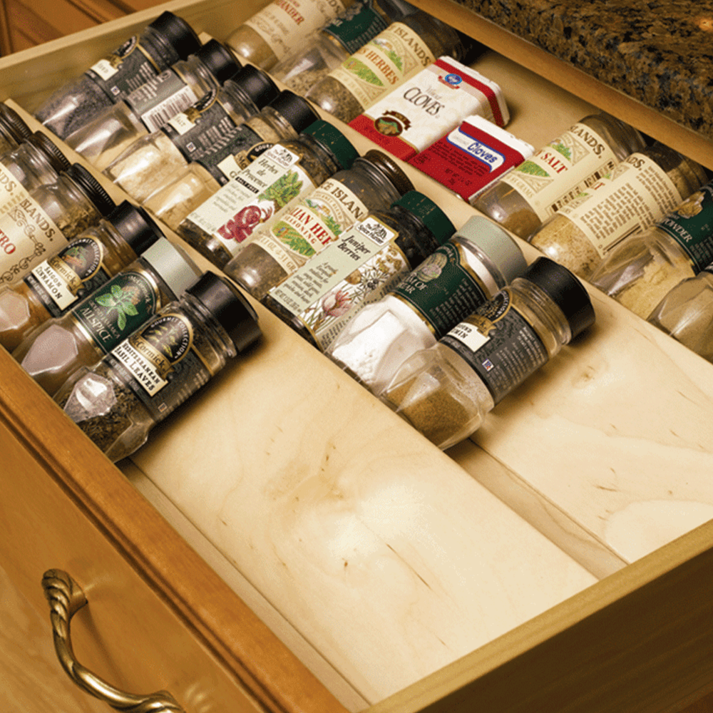 60" Spice Drawer Insert, Birch - Alt Image 1