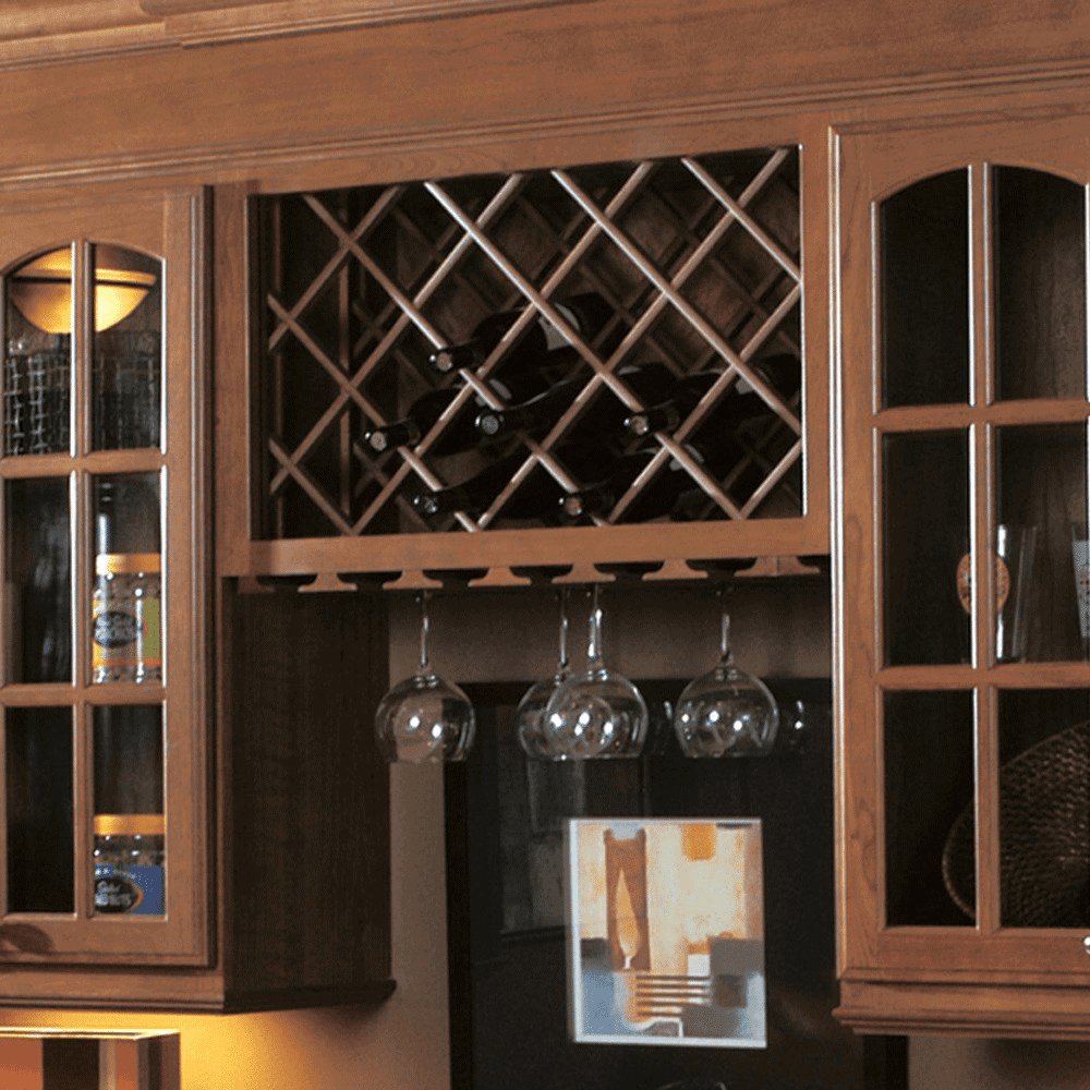 12" 7-Slot Stemware Rack, Maple - Alt Image 1