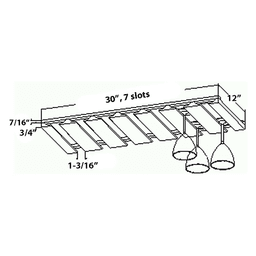 12" 7-Slot Stemware Rack, Maple - Alt Image 2