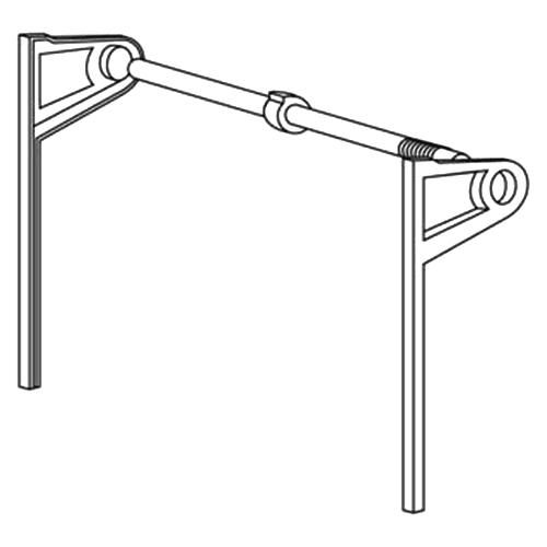 24" Face Frame Spring Tension Track, Almond - Alt Image 1