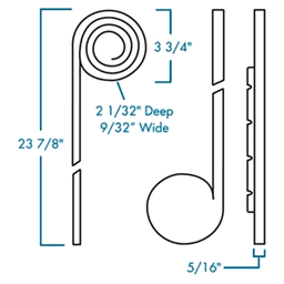 3-3/4" Spiral Tambour Track, Brown - Alt Image 1