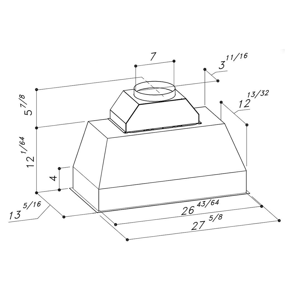 27&#45;5/8&quot; Sirius Stainless Steel Ventilator with 4 Speed Motor, 960 CFM - Alt Image 1