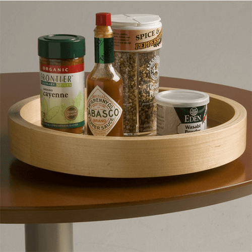 Select 10" Full-Circle 1 Tray Spice Lazy Susan, Maple - Alt Image 1