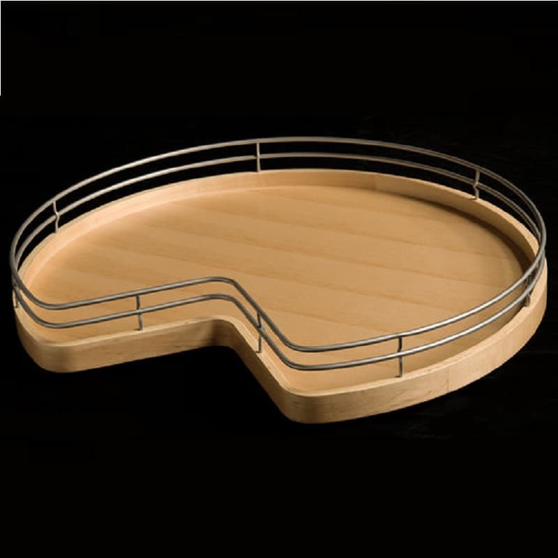 28" Kidney 2 Tray Lazy Susan, Maple - Main Image