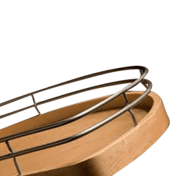 28" Kidney 2 Tray Lazy Susan, Maple - Alt Image 1