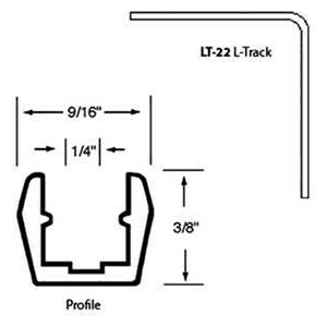 9/16" PVC Recessed Mount Track System, Brown - Main Image