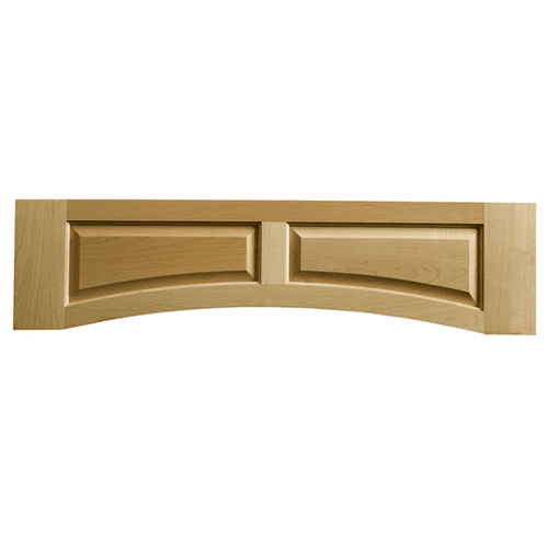 Maple raised panel valance for 42" width panels, solid wood construction by Omega National