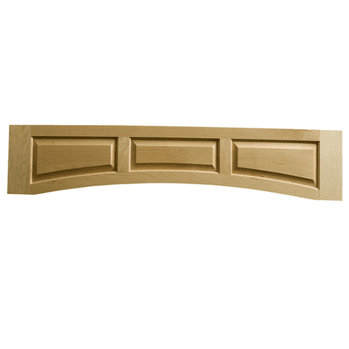 Hickory raised panel valance, solid wood, 10-1/2" x 60", 3/4" thickness, trimmable 4.5" stiles.